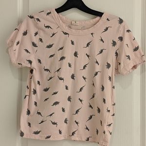 Pink and Grey Dinosaur Tee 2/$15